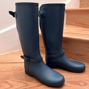 Hunter Cobalt Blue Tall Rain Boots